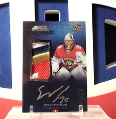 Spencer Knight 2021-22 - Black Lustrous Rookies 5 colors Patch Auto /75 Ud Black Upper Deck